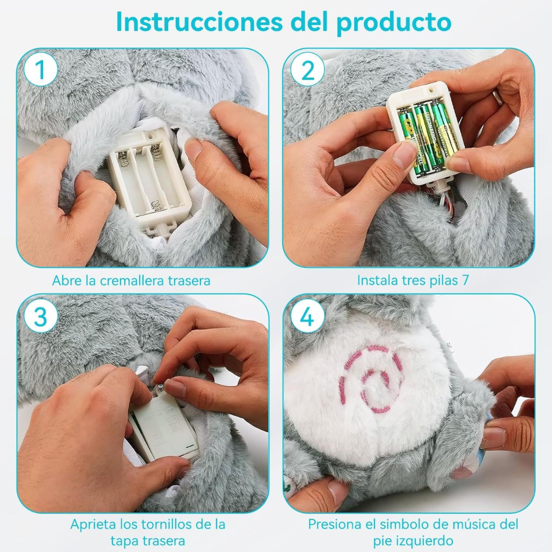 Peluche de Koala que alivia ansiedad con música, luces y respiración