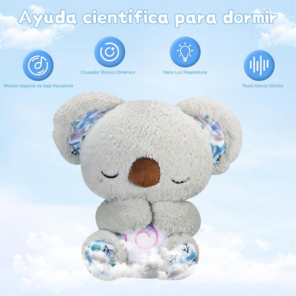 Peluche de Koala que alivia ansiedad con música, luces y respiración